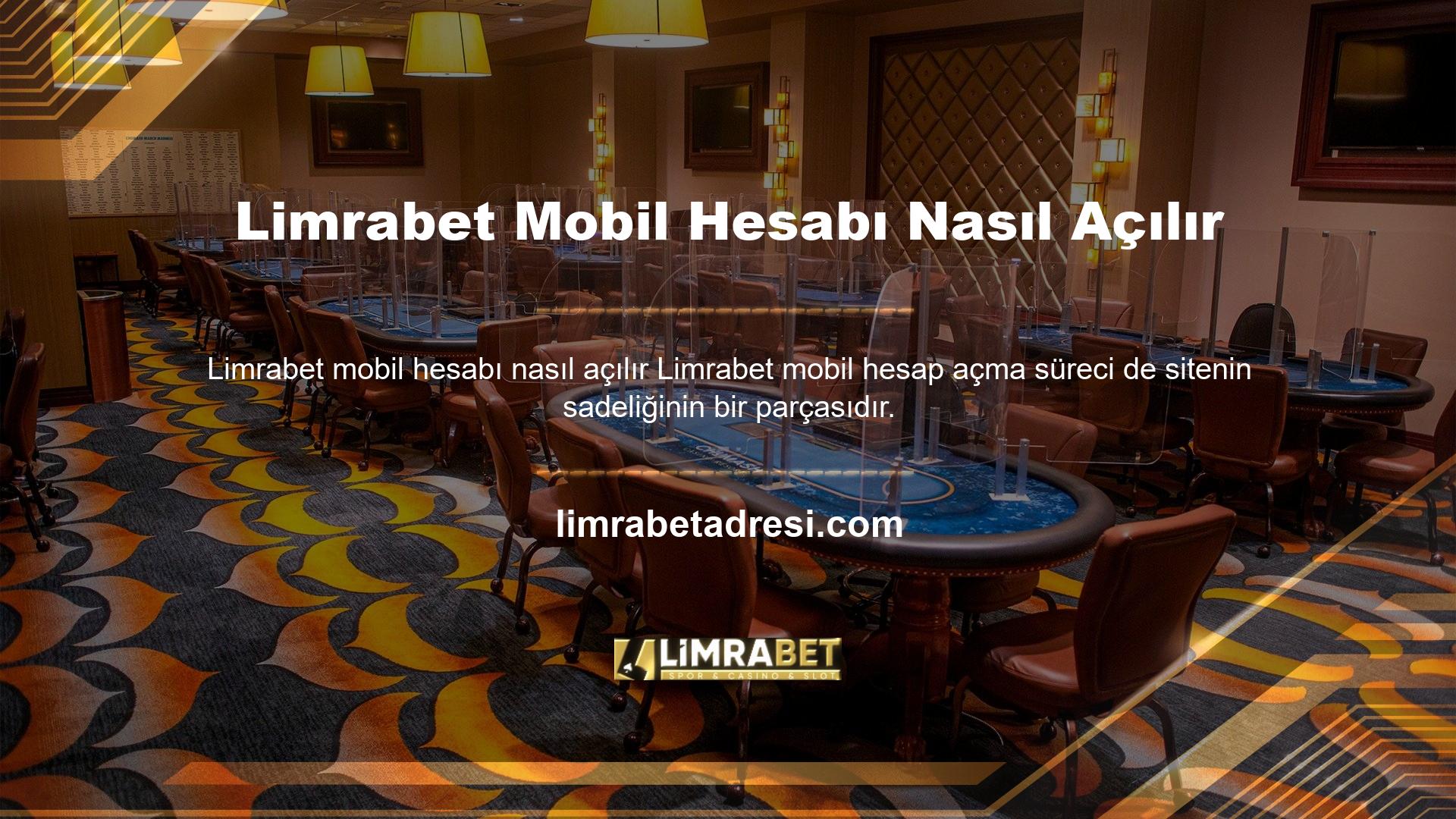 Mobil siteden oturum açarak telefonunuzda veya tabletinizde canlı bahis sitesine kaydolabilirsiniz